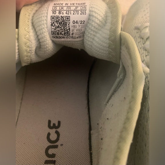 Adidas Fluid Flow 2.0 Running Shoes Womens 10 Mint Green Silver Yellow Athletic - Picture 7 of 10